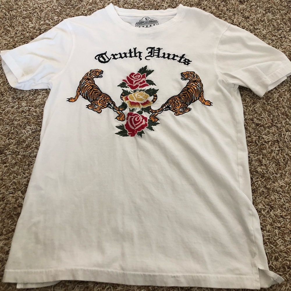 White embroidered shirt